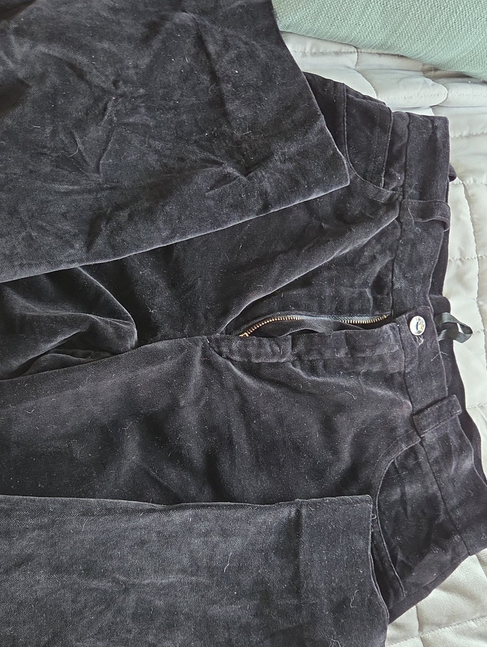 Vanity Vintage Black Velvet Pants